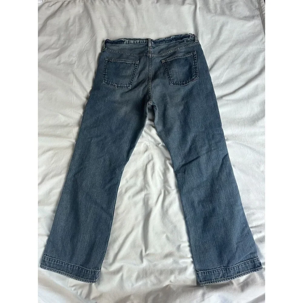 Banana Republic Men's Utility Jeans 35x32 Medium Wash Straight Fit